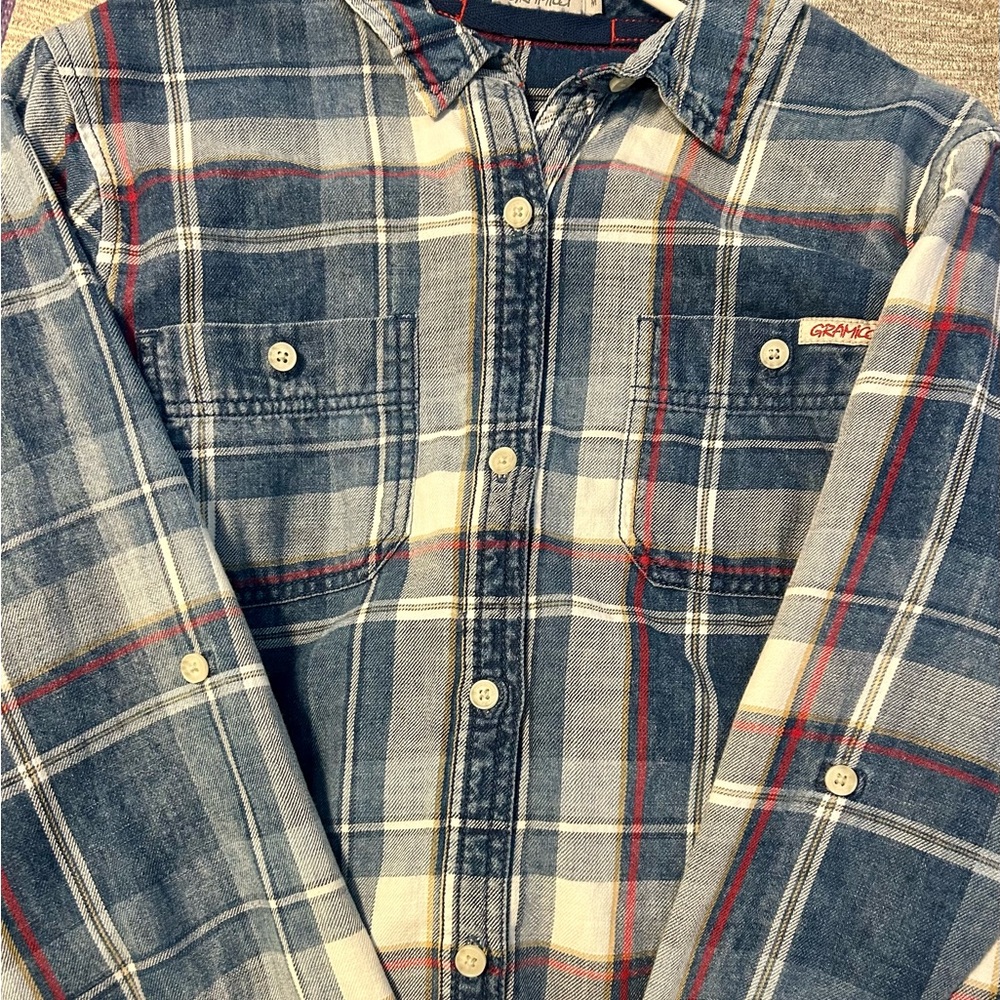 Gramicci Women’s long plaid shirt/dress